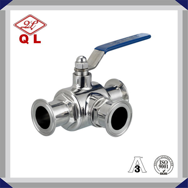 Three Way Clamped Ball Valve