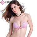 Fashion Pink Lace Push up Strapless Bra