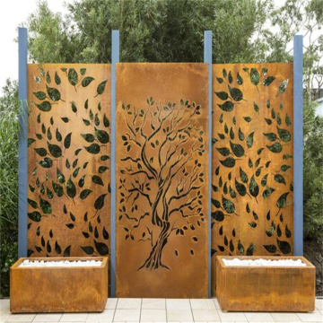 Садовая стена искусство Corten Стальная экрана панель