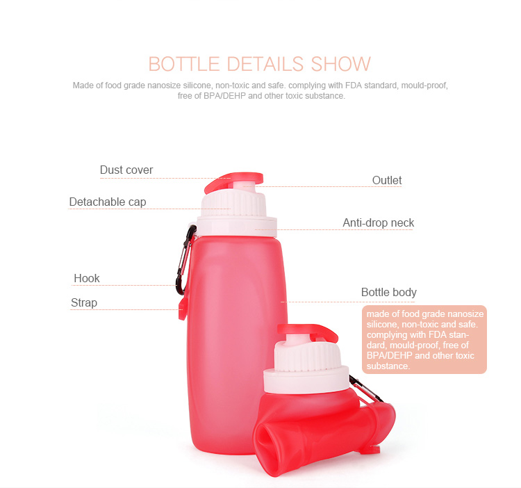 320ml collapsible water bottle