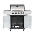 4 Burner Gas BBQ Grill with Side Burner