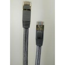 Shielded Cat7 Flat Nylon Braided Ethernet Cable
