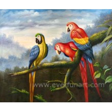 Vente en gros de peinture à l&#39;huile Parrot Animal