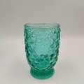 Blue color embossed glass bathroom  accessories