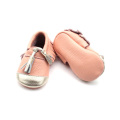 Most Popular High Design Level Leather Pink Moccasins