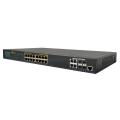 16 Ports 10/100M LCD Managed  PoE Switch