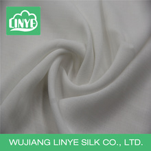 pure white cotton-like 100% polyester slub fabric