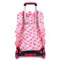 Girls Durable Outdoor School Bag Detachable Trolley Backpack