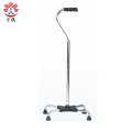 Four-corner support stable silver white walking stick Cane