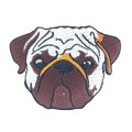 Cute Pug Breed Dog Appliques Embroidered Patches