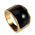 Men Dance Gold Big Gemstone Ring