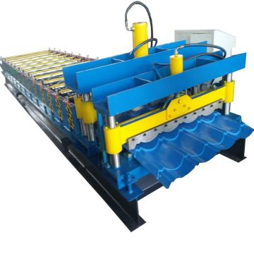 828 mm Glazed tile aluminium roof sheet machine