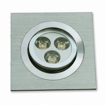 3W LED retangular Recessed Lights-3X1W