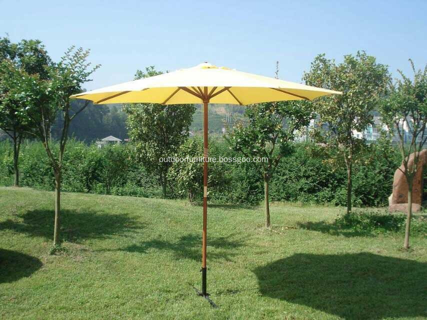 Patio Straight Common Cheap Wooden Sun Umbrella