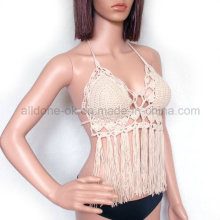 Factory Women′s Handmade Crochet Bikini Top, Halter Bra