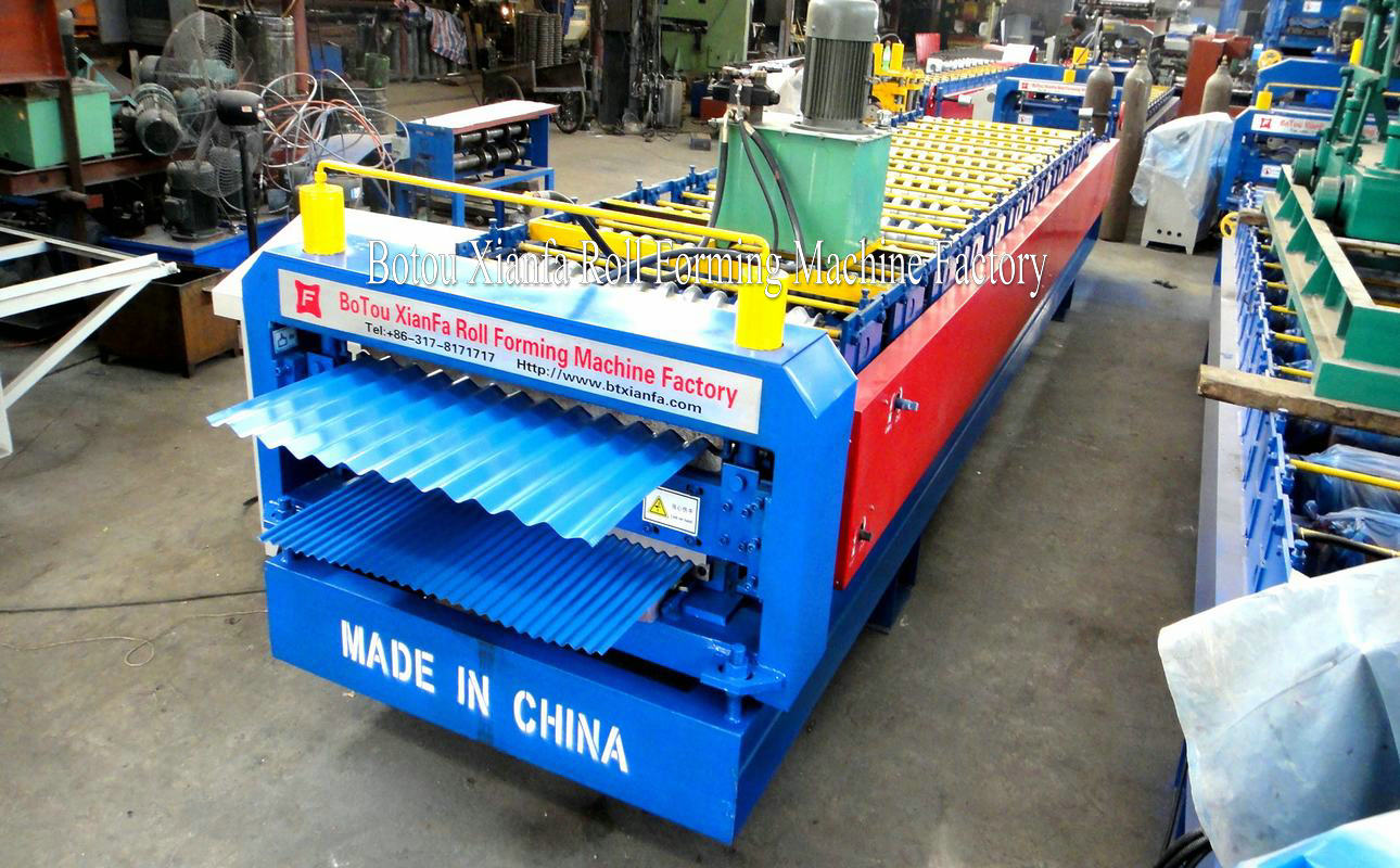 corrugated roof panel machine