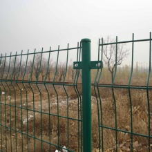 Powder-coated galvanized double wire mesh fence