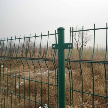 Powder-coated galvanized double wire mesh fence