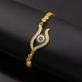 Luxury Eyes Debutante Style Brass Chain Bracelet