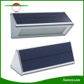 Luzes de parede solares Liga de alumínio ao ar livre Sensor de radar de microondas de 48 LEDs Lâmpadas de iluminação de energia à prova de água para o jardim