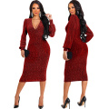 Women's Bodycon Ribbed Long Dresses