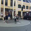 FIBA 3X3 Баскетбольная площадка Пластиковой открытый пол на открытом воздухе