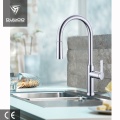 Deck Mounted Polished Chrome Pull-Down Kitchen Mixer Tap