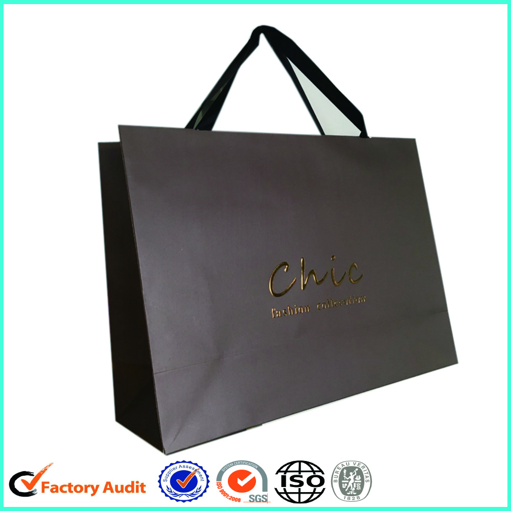 Print Logo Paper Shopping Bag Ribbon Handle