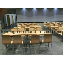 Modern Wood Material Canteen Table Sets for Sale (FOH-CMY66)