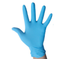 Gants jetables en vinyle bleu