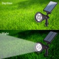 Solar Power Spotlight al aire libre Spike Garden Lawn Light 4 LED impermeable Seguridad Luz del paisaje de la lámpara