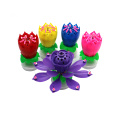 Magic Lotus cake flower birthday music candle