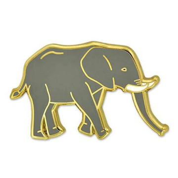 Wild African Elephant Enamel Lapel Pin
