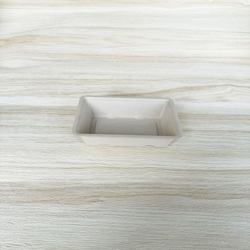 Bagasse A13 Bandeja de bocadillos 162x110x35 mm