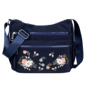 Small Nylon Shoulder Bag Embroidery Women Bag