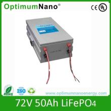 Bateria recarregável de bateria de lítio 72V 50ah