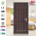 6-Panel Fiberglass Frosted PVC Glass Interior Swing Door