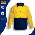 100% Cotton Long Sleeve Hi Vis Twill Safety Work Shirt