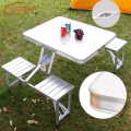 Mesa de camping plegable para 4 personas con asientos