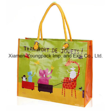 Custom Printed Laminated Woven PP Recycling Tote Bag