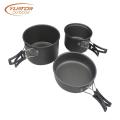 Juego de utensilios de cocina de acero inoxidable 9PCS para mochilero