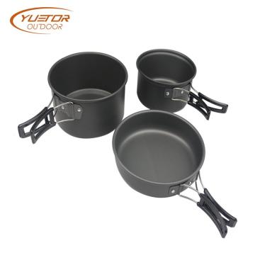 9PCS Edelstahl Camping Kochgeschirr für Backpacking