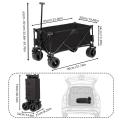 Black Collapsible Folding Outdoor Utility Steel Wagon