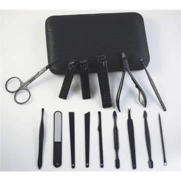 Manicure and pedicure set black oxide