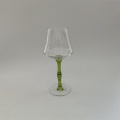 Creative design bamboo joint stem wine glass