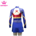 Metallic Stoff Marineblau Cheer Uniform