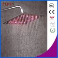 Fyeer 12 Inch Ultrathin Brushed Shower Head LED Overhead Shower