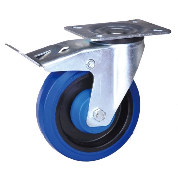 European type middle duty swivel caster rubber wheels