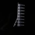 8 tubos Bottoms cónicos PCR Stripe de tubo de 0.2 ml-rojo