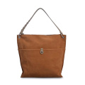 Large Slouch Hobo Shoulder Handbag Italian Suede Leather